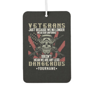 Veteran Patriotic USA Funny Humour Air Freshener