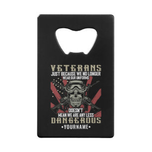 Veteran Patriotic USA Funny Humour Credit Card Bottle Opener