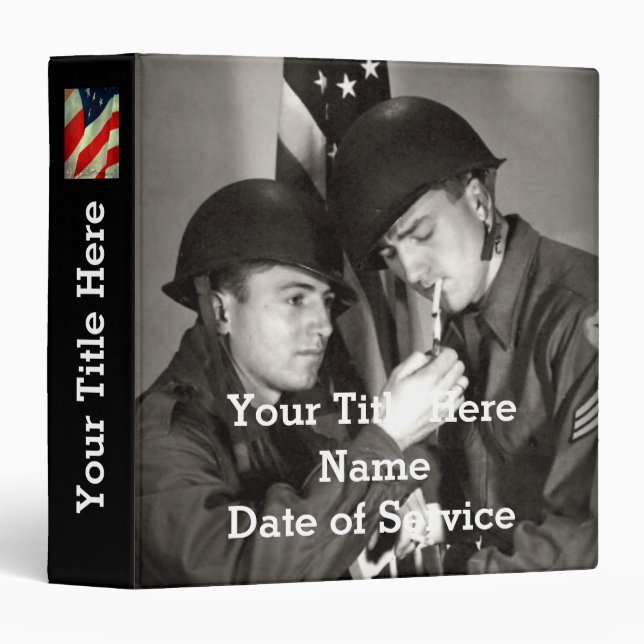 Veteran Photo Album (Personalized) Binder (Front/Spine)