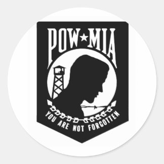 Veteran/POW Classic Round Sticker