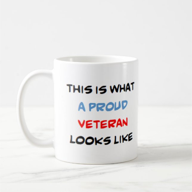 veteran, proud coffee mug (Left)