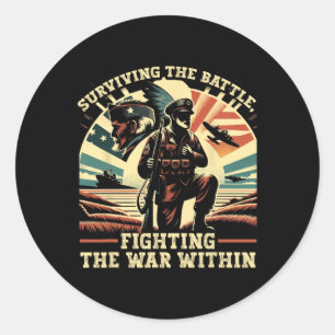 Veteran Suicide Awareness Mental Health Military S Classic Round Sticker