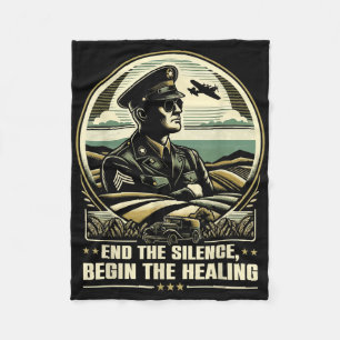 Veteran Suicide Awareness Mental Health Military S Fleece Blanket
