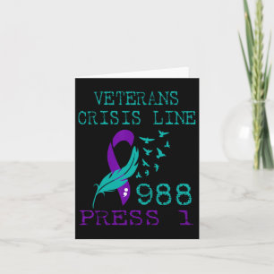 Veteran Suicide Awareness Prevention Hotline 988 Card