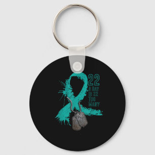 Veteran Suicide Awareness Ribbon 22 A Day Is 22 To Keychain