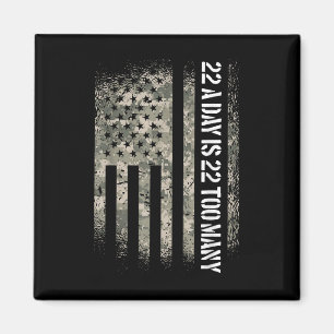 Veteran Suicide Awareness Usa Flag 22 A Day Is 22 Magnet