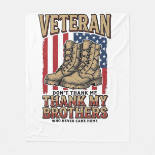 Veteran Thank My Brothers Vintage Military Shirt_1 Fleece Blanket