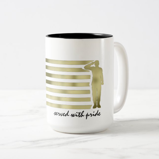 Veteran Two-Tone Coffee Mug (Front Right)