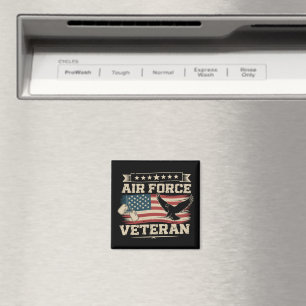 Veteran US Air Force American America Flag  Magnet