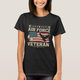 Veteran US Air Force American America Flag  T-Shirt