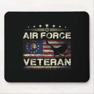 Veteran Us Air Force - American Betsy Ross Flag  Mouse Pad