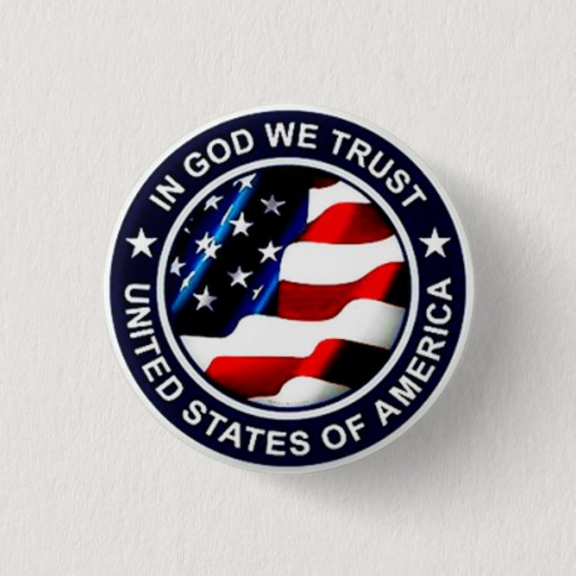 Veteran USA 1 Inch Round Button (Front)