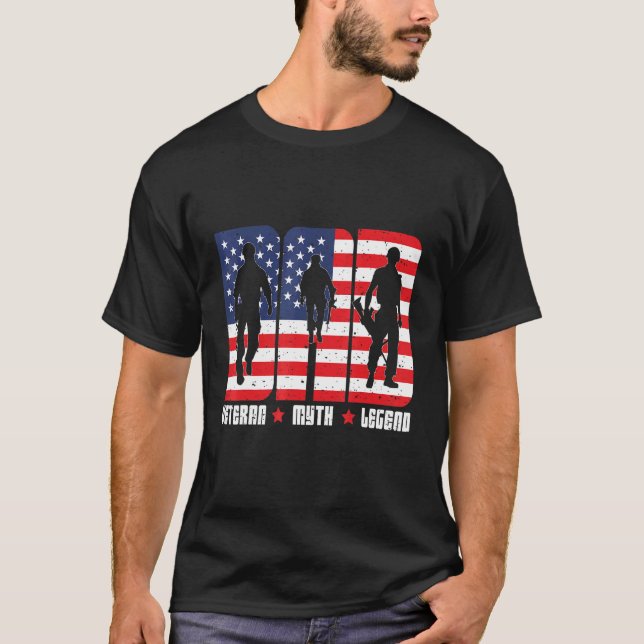 Veteran Veterans Patriot Military Independence Day T-Shirt (Front)