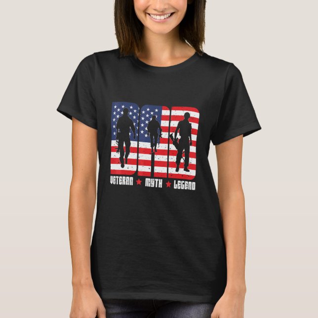 Veteran Veterans Patriot Military Independence Day T-Shirt (Front)