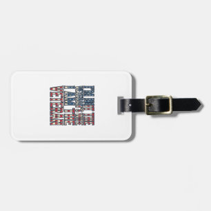 Veteran Wife Quote Patriotic Vintage Vector Design Luggage Tag