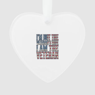 Veteran Wife Quote Patriotic Vintage Vector Design Ornament