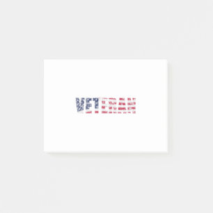 Veteran With Usa Flag-Usa-Veteran-America Post-it Notes