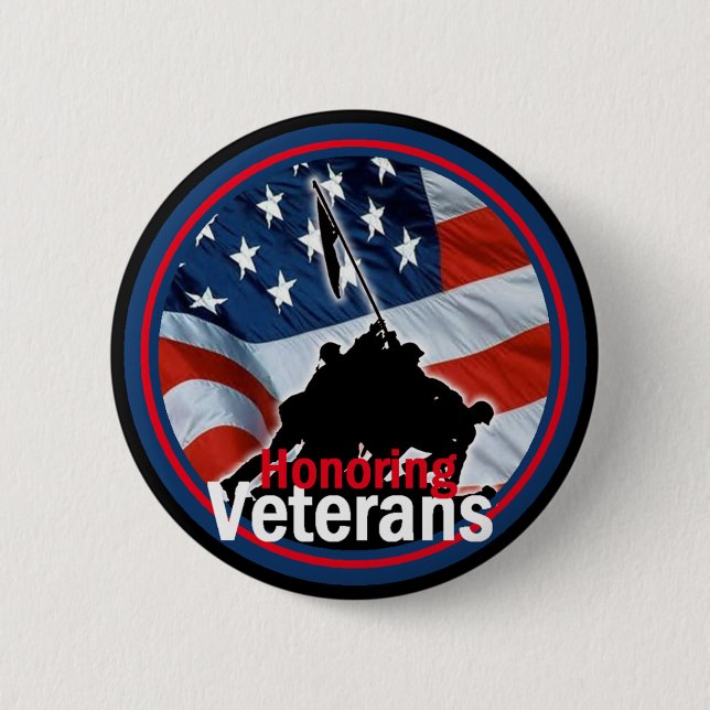 Veterans 2 Inch Round Button (Front)