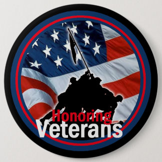 Veterans 6 Inch Round Button