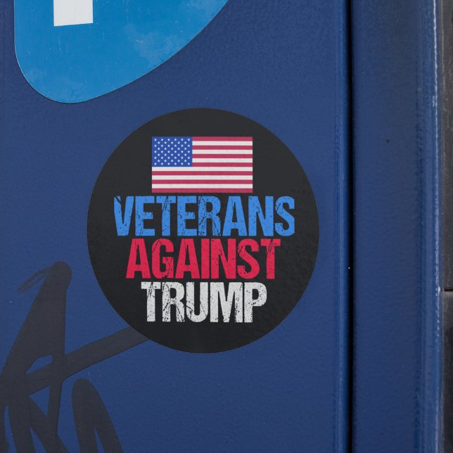 Veterans Against Donald Trump Classic Round Sticker (Creator Uploaded)