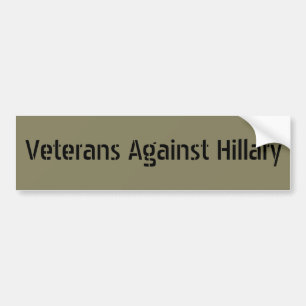 Veterans Against Hillary Bumper Sticker