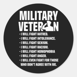 Veterans Against Trump 2020 Fight Usa Election  Classic Round Sticker