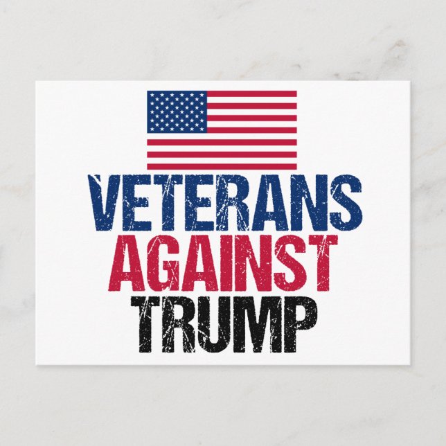 Veterans Against Trump American Flag Postcard (Front)