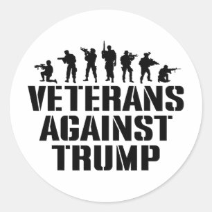 Veterans Against Trump Anti-trump Veterans Against Classic Round Sticker