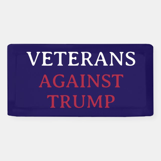 VETERANS AGAINST TRUMP BANNER (Horizontal)