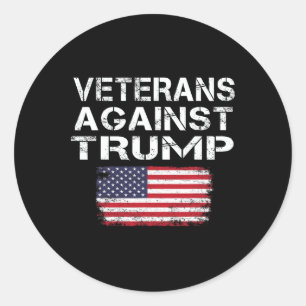 Veterans Against Trump Tee Military Vets Against T Classic Round Sticker