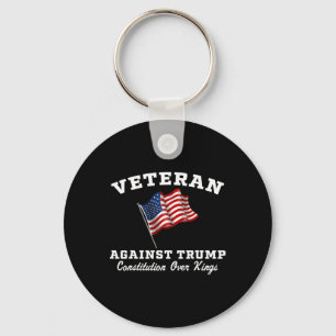 Veterans Againt Trump Constitution Over Kings  Keychain
