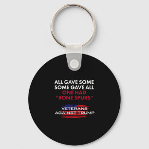 Veterans Anti-trump Draft Dodger Bone Spurs For Ve Keychain