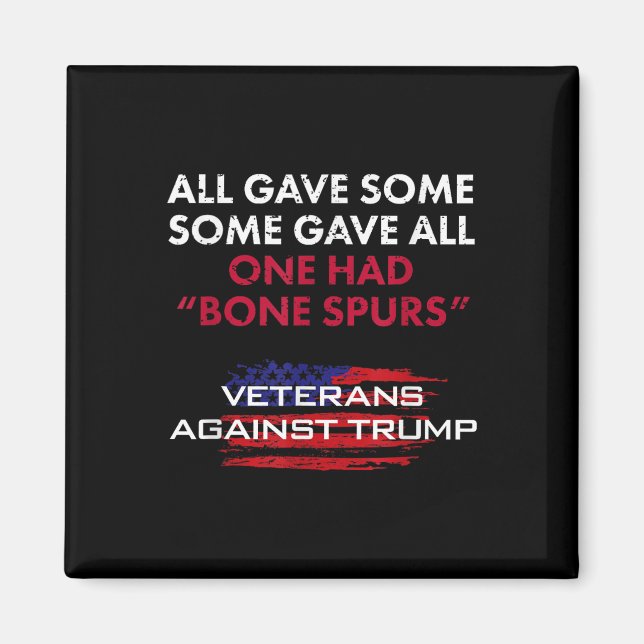 Veterans Anti-trump Draught Dodger Bone Spurs For  Magnet (Front)