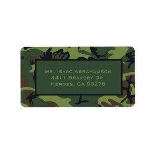 Veterans Army Military Return Address Label