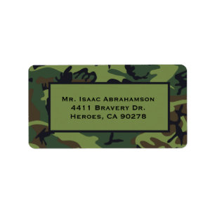 Veterans Army Military Return Address Label