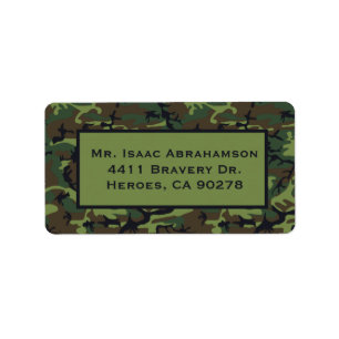 Veterans Army Military Return Address Label