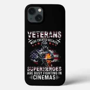 Veterans Because Superheroes Busy in Cinemas iPhone 13 Case