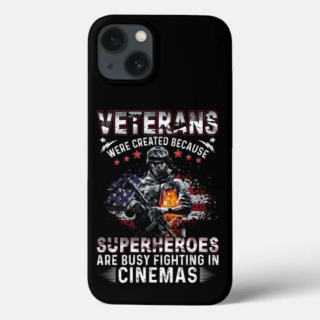 Veterans Because Superheroes Busy in Cinemas  Case-Mate iPhone Case (Back)