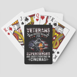 Veterans Because Superheroes Busy in Cinemas Playing Cards