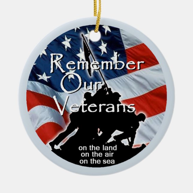 Veterans Ceramic Ornament (Front)