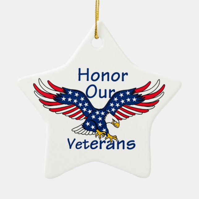Veterans Ceramic Ornament (Front)