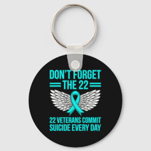 Veterans Commit Suicide Ptsd Awareness Ribbon Grap Keychain