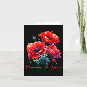 Veterans Day 2024 Usa Memorial Day Red Poppy Card