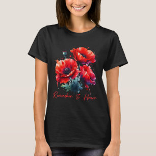 Veterans Day 2024 Usa Memorial Day Red Poppy T-Shirt