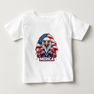 Veterans Day American Flag Merica Patriotic Eagle Baby T-Shirt