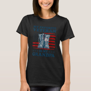 Veterans Day American Flag My Favorite Veteran Is T-Shirt