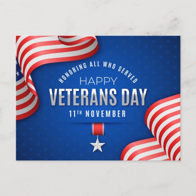 Veterans Day - Celebrate those that served Postcard (Front)