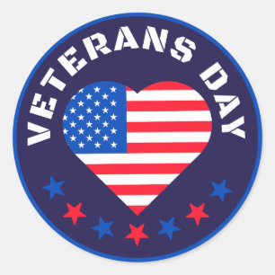 Veterans Day Classic Round Sticker