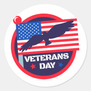 Veterans Day Classic Round Sticker