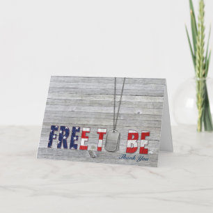 Veterans Day dog tags Card